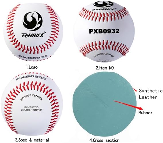 PHINIX Soft Cushioned Baseball Safety Baseball - Image 5