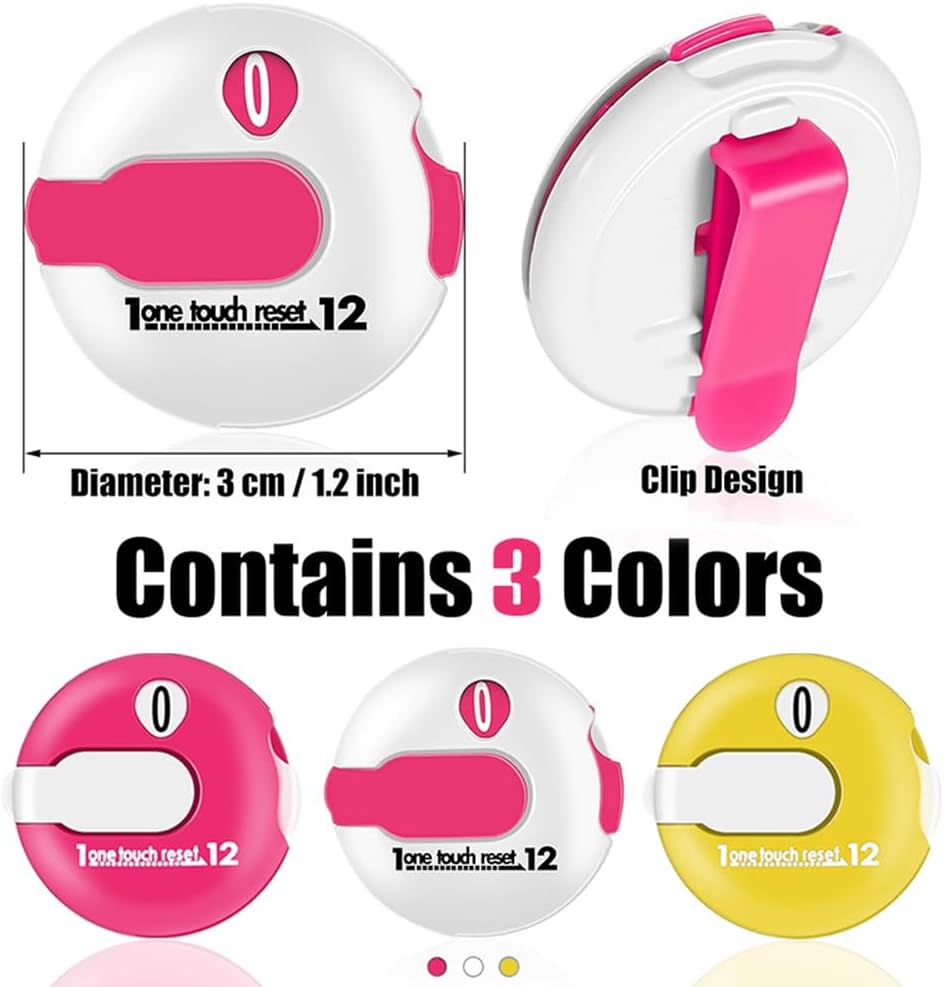 10 pcs Golf Score Counter Compact Golf Score Tracker Set of 10 Multi-Colored Mini Stroke Counters for Easy Scoring on The Green