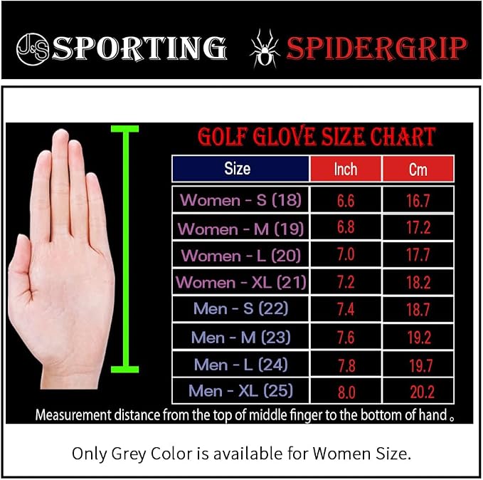 J&S Sporting Spider Grip Nonslip Golf Gloves - Image 7