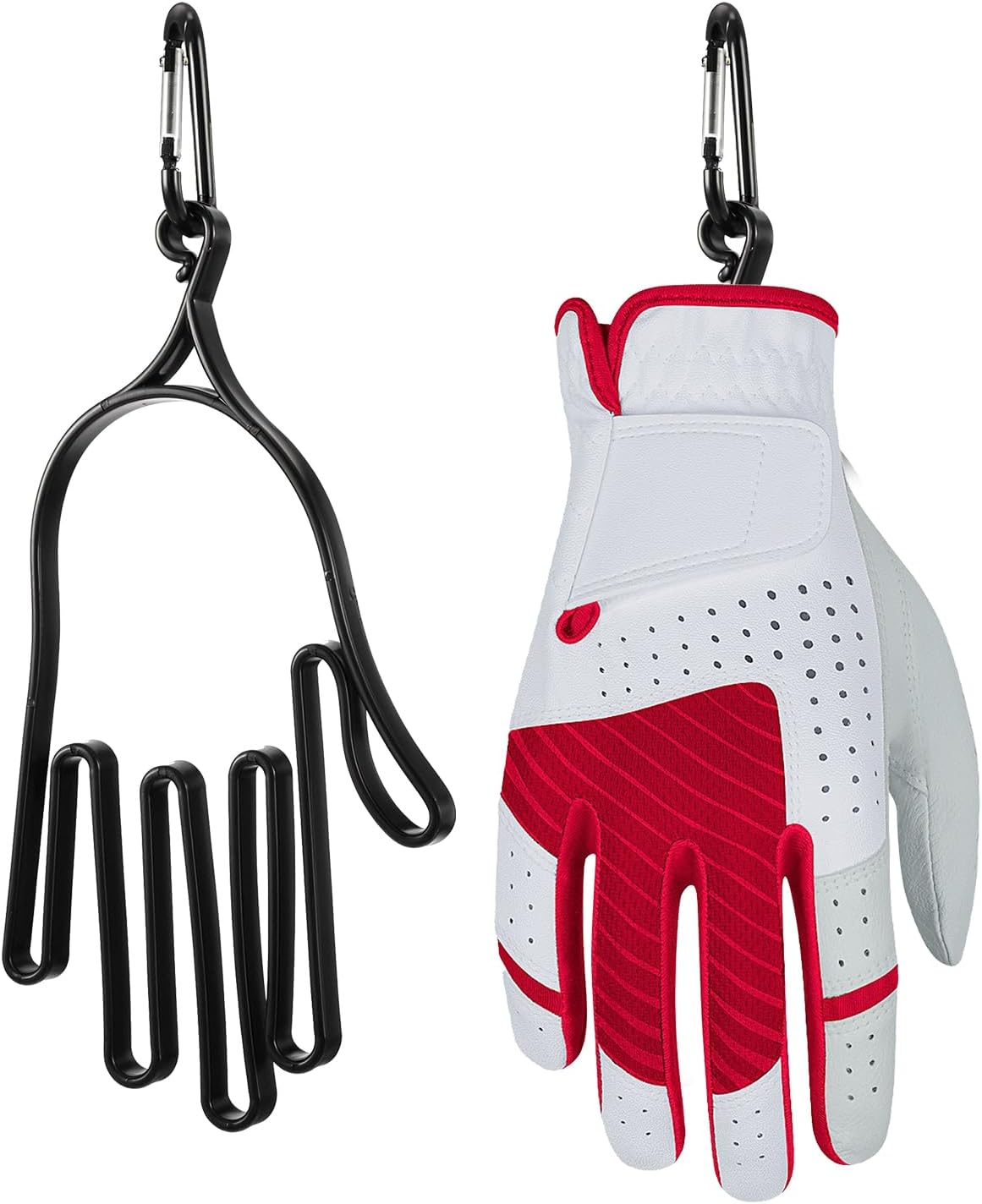 2 Pcs Golf Gloves Stretcher Support Frame Golf Gloves Holder Hanger Keeper Rack Dryer Shaper Tool Support Frame Guardian Hook Accessories Gifts for Men Women Golfer