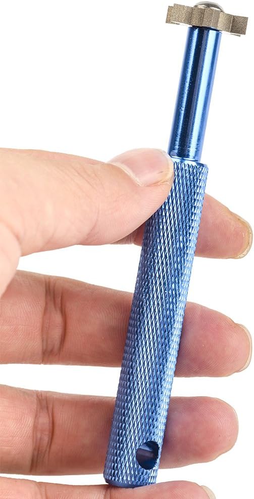 HIFROM Groove Sharpener with 6 Heads - Golf Club Groove Sharpener Re-Grooving Tool and Cleaner for All Irons Pitching Sand Lob Gap and Approach Wedges and Utility Clubs ¡