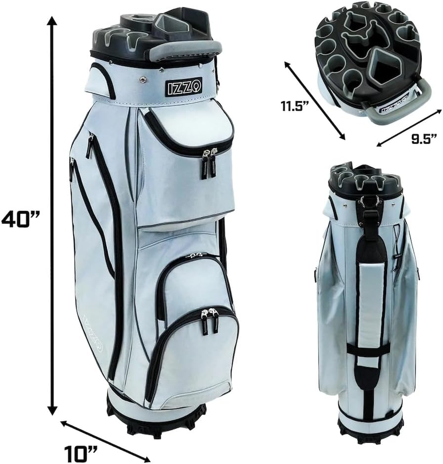 Izzo Vault Golf Cart Bag - Quiet-Lock 14 Way Club Divider