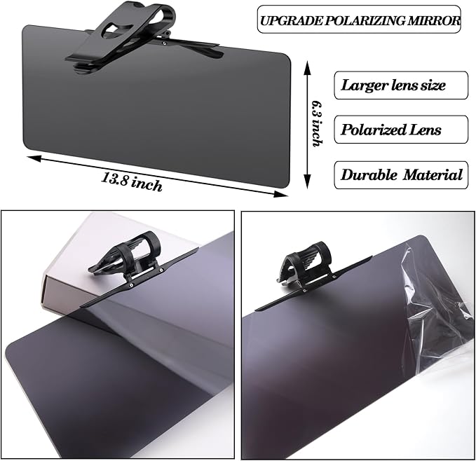Sun Visor Extender for Cars, Polarized Car Visor Extender Sun Blocker, - Image 6