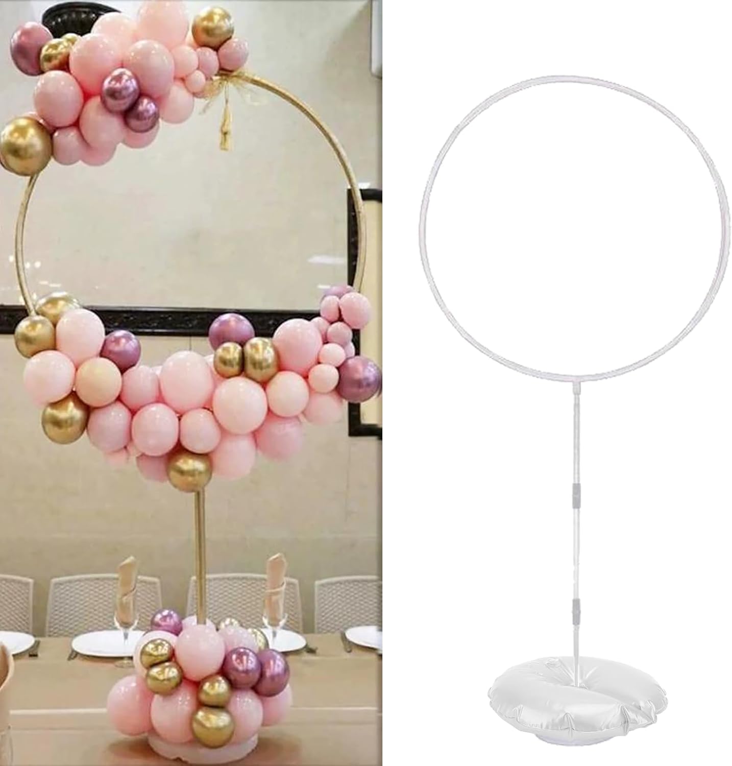 2 Pack Water Weight Bags for Balloon Column Stand And Balloon Arch, Openable Water Fillable Base for Party Wedding Graduation Decor Supplies Accessories, 10 lbs (White)