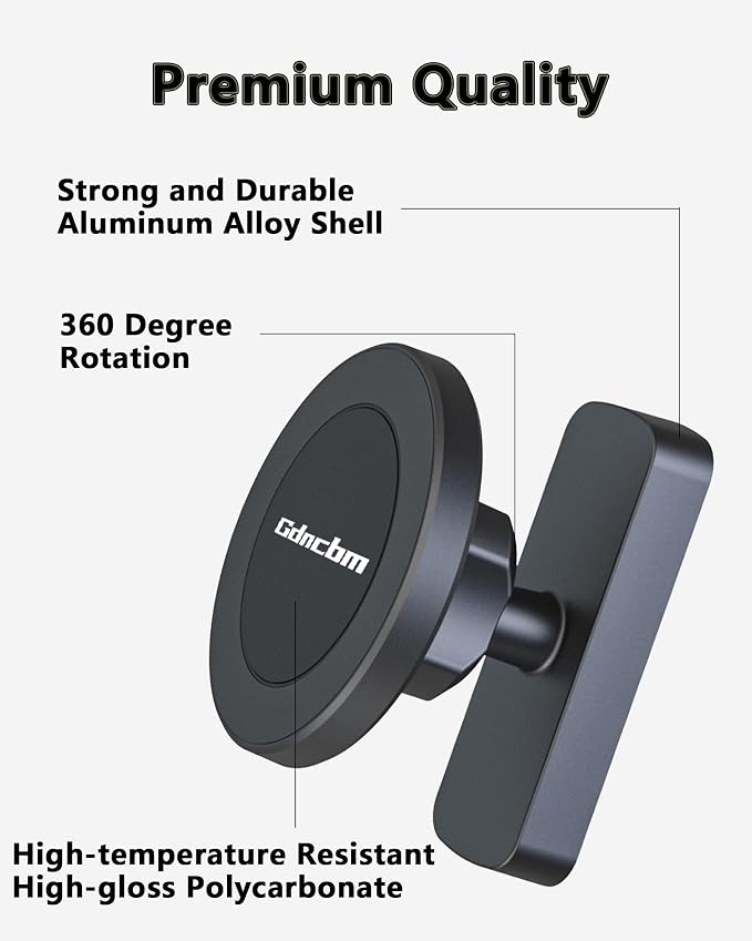 Magnetic Golf Cart Phone Holder:360 ° Rotatable Anti Shake Alloy Phone Mount - Image 6