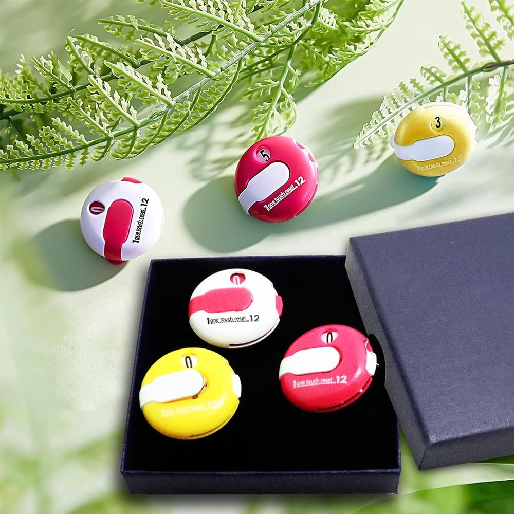 10 pcs Golf Score Counter Compact Golf Score Tracker Set of 10 Multi-Colored Mini Stroke Counters for Easy Scoring on The Green