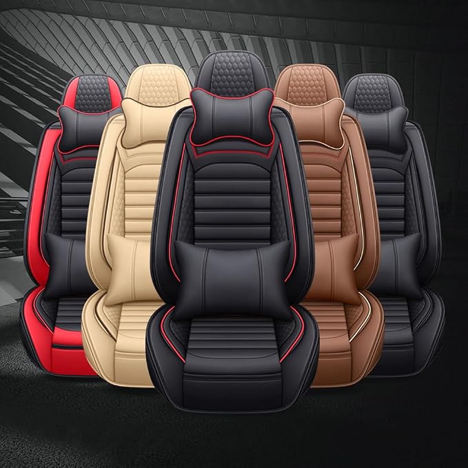 Leather Car Seat Covers for Volkswagen Golf 2001-2021, Car Seat Covers Full Set - Image 6