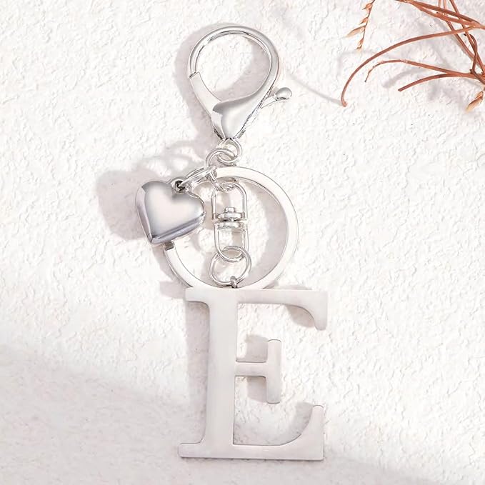 Metal Heart Alphabet Keychain for Women, Girls - Image 7