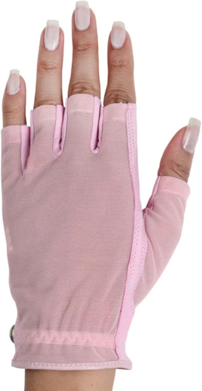 Solar Tan Women’s Half Golf Glove | SPF 10 UV-Filter Fabric, Breathable Cooling by LadyClassic