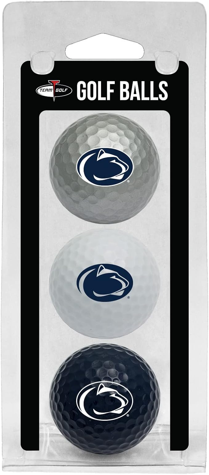 Team Golf NCAA Regulation Size Golf Balls, 3 Pack, Full Color Durable Team by TeamGolf