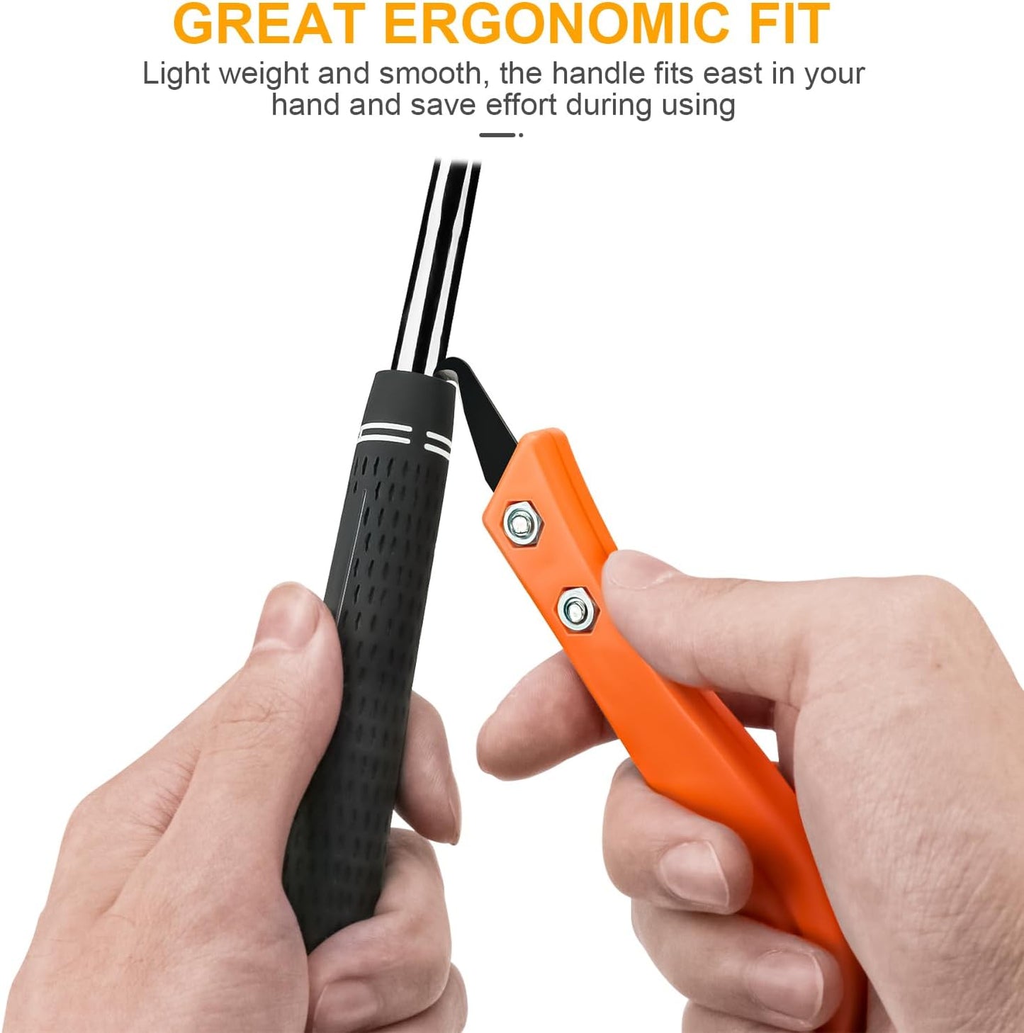 10pcs Club Hook Blade Knife with Handle, 3.4 Inch Double-end Golf Grip Removal Tool Kit with Plastic Box, DIY Hook Blades for Regripping Golf Club Mountain Bike Grip Baling Twine Black Orange