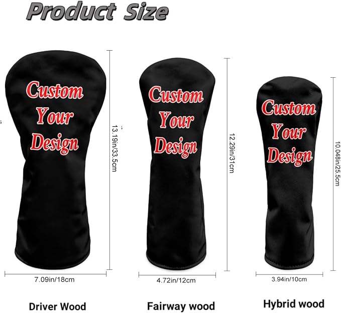 Golf Club Head Covers for Club Protective, Waterproof PU Leather Driver Fairway - Image 8
