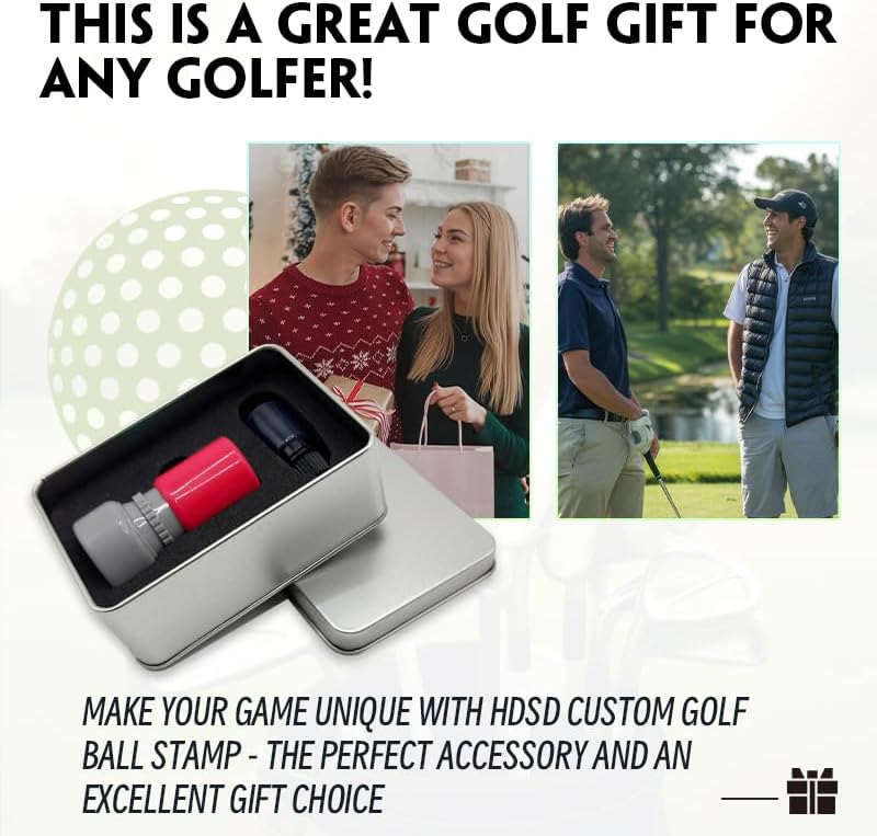 HDSD Custom Golf Ball Stamp Personalized Golf Balls Marker with Your Picuture Text