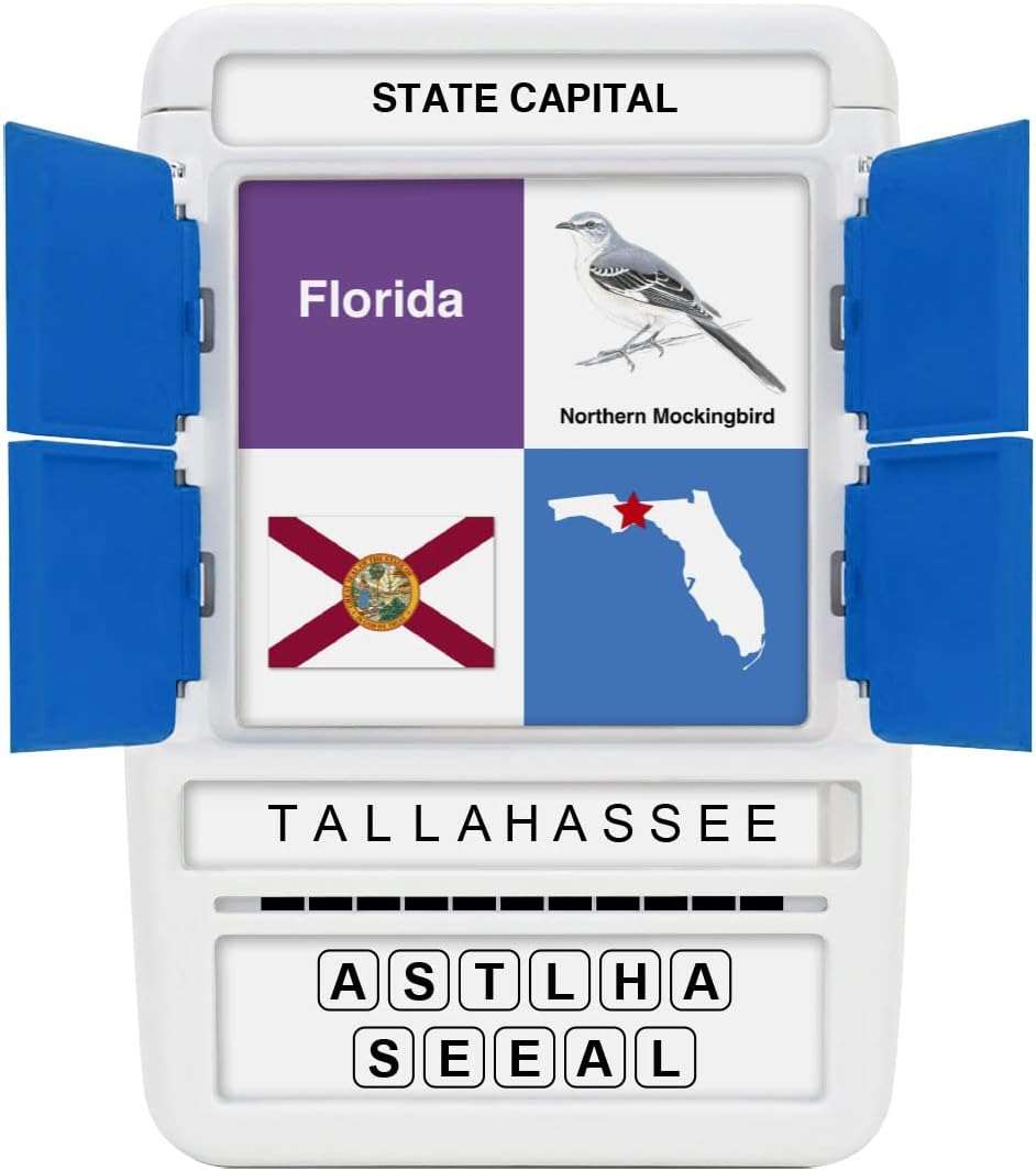 100 PICS US States & Capitals Flash Cards | All 50 States and Capitals to Learn | Fun and Functional Case | Ultimate Flashcards for United States Geography | Card Games for Kids and Adults | Ages 6+