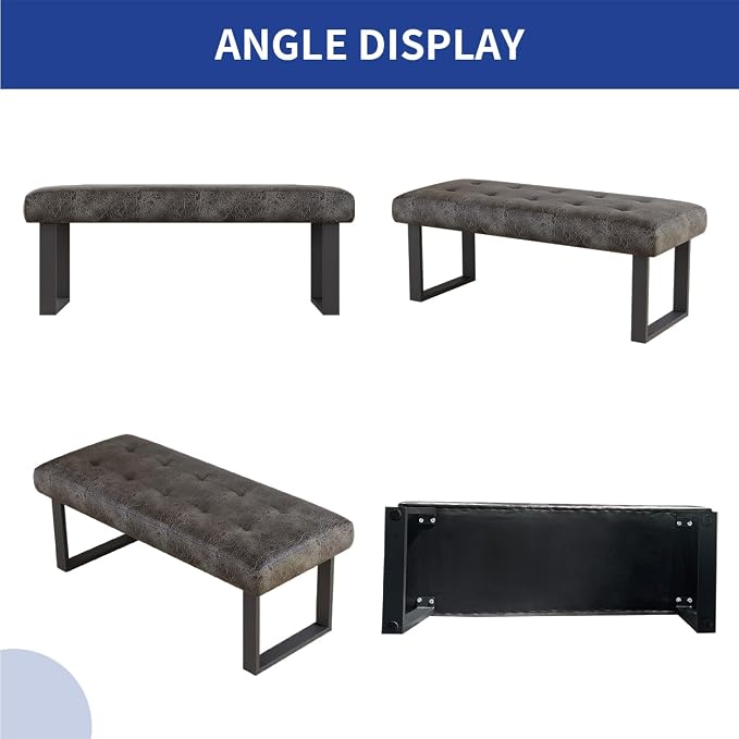 JIEXI 45.3'' Upholstered Quality Cloth Fabrics Bench - Image 8