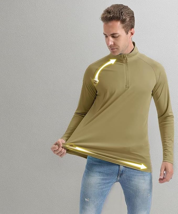 Boladeci Men's UPF 50+ Sun Shirts 1/4 Zip Long Sleeve SPF UV Protection - Image 8