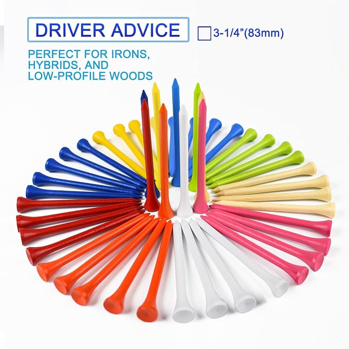 Golf Tees Professional Durable Natrual Wooden Golf Tees 3-1/4" -Pack of 120 Bulk - Image 7