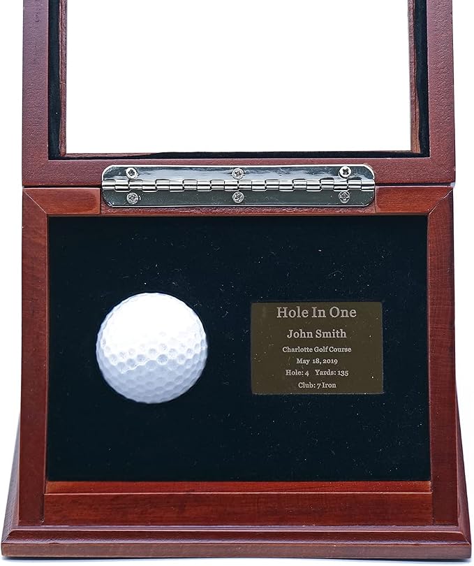 Show Box in One Golf Ball Beech Wood Display Case Box Shadow Box - Image 6