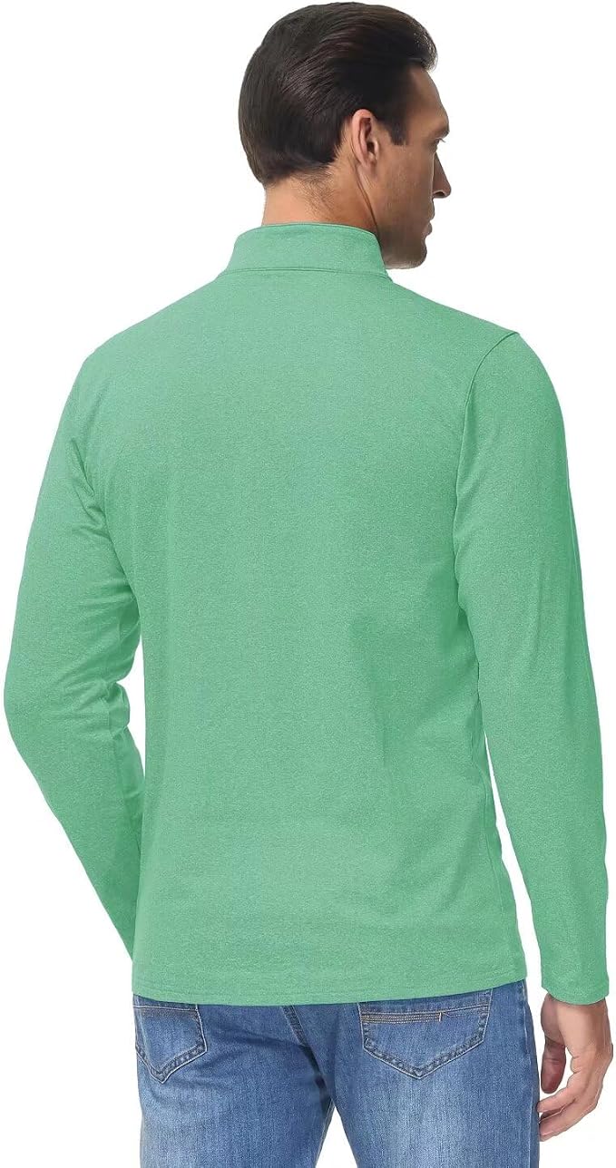 Boladeci Men's Quarter Zip Pullover Premium Fleece Lined Heather Long Sleeve - Image 6