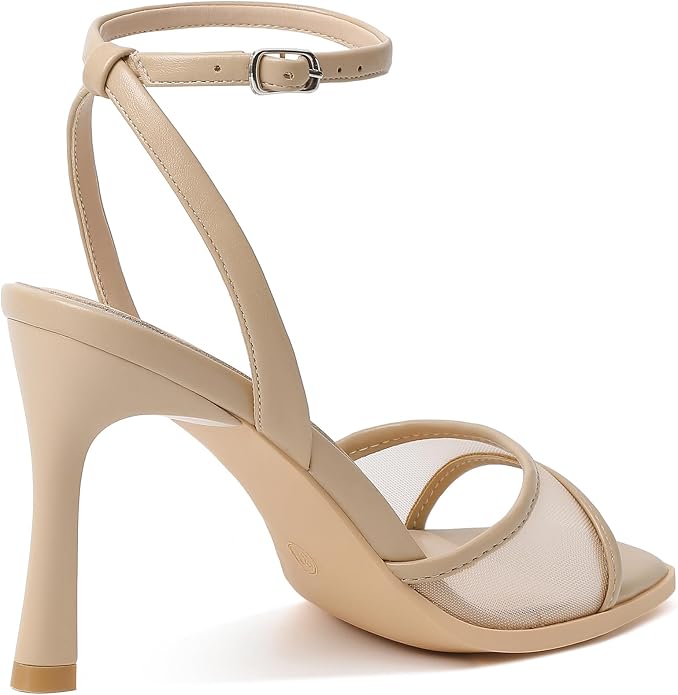 Mostrin Strappy Heels for Women Square Open Toe Lace Up Heeled Sandals Ankle - Image 9