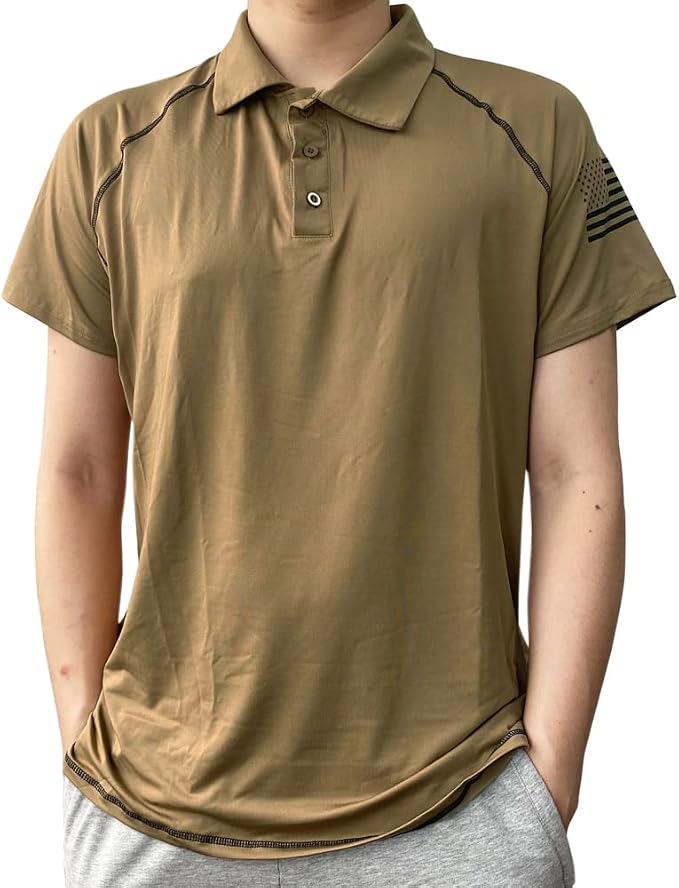 HARGLESMAN Men's 1776 Independence Day American Flag Short Sleeve Polo Golft - Image 6