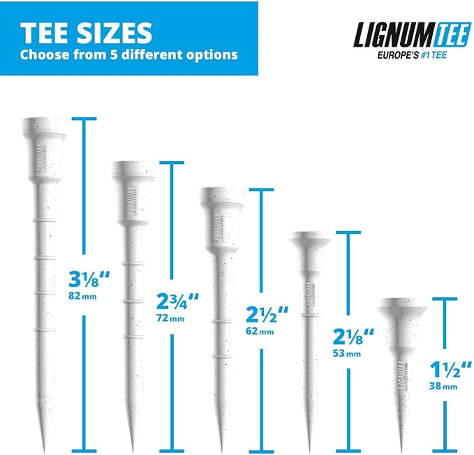 LIGNUM Unbreakable Microwood Golf Tees 50x More Durable/Adjustable Golf - Image 9