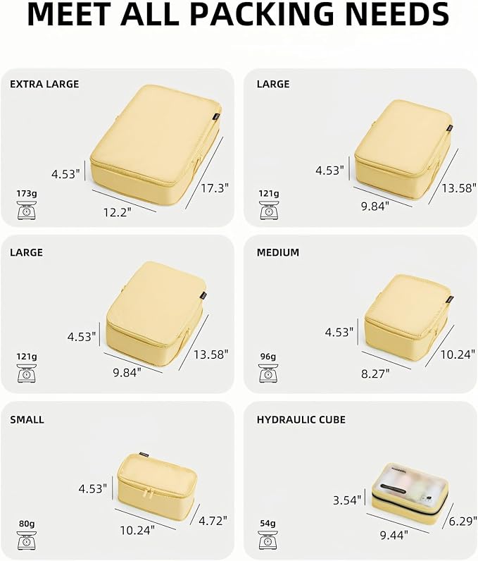 6 Set Compression Packing Cubes - Image 9
