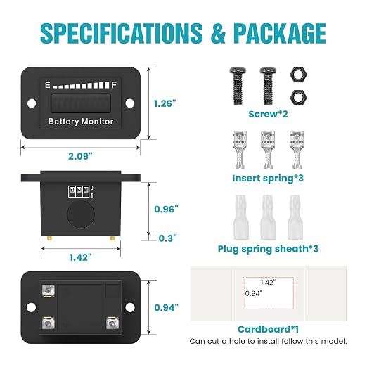 12V 24V 36V 48V 60V 72V Battery Monitor Meter, Waterproof LED Battery Capacity - Image 9