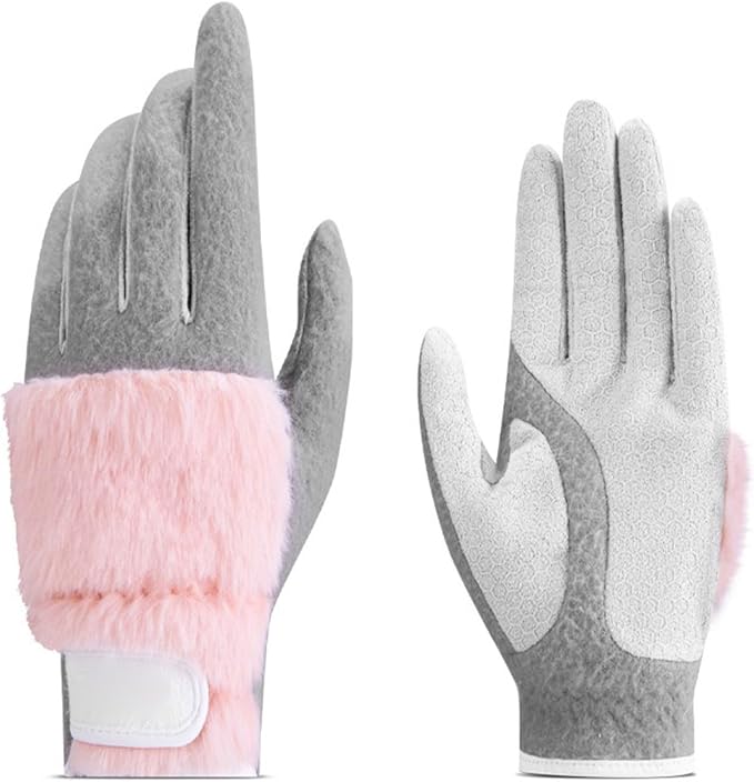 Women's Golf Gloves, Plush Thickened Imitation Rabbit Fur, Comfortable - Image 3
