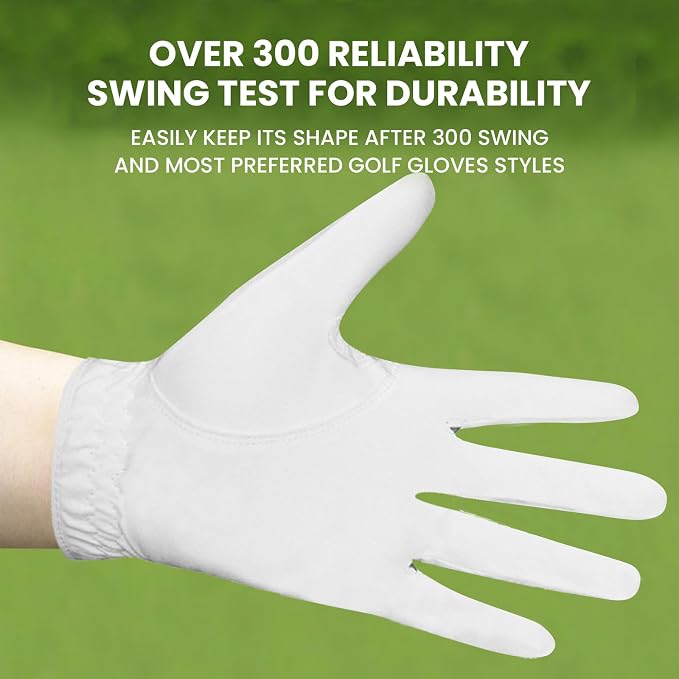 FINGER TEN Men's Golf Gloves for Right Left Handed Golfer Rain Grip Value 2 Pack - Image 7