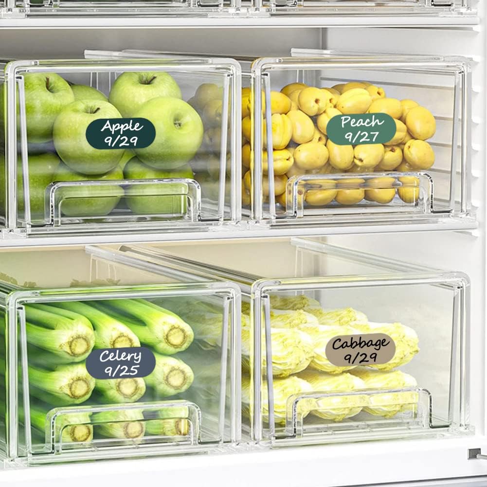 180Pcs Removable Labels for Jars Waterproof Self Adhesive Kitchen Label Stickers for Food Storage Containers, Home and Pantry Organization,2 Marker Pens Included