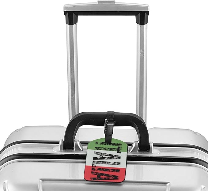 Retro Italia Flag Luggage Tag for Suitcases, Vintage Italian PU Leather Baggage - Image 6