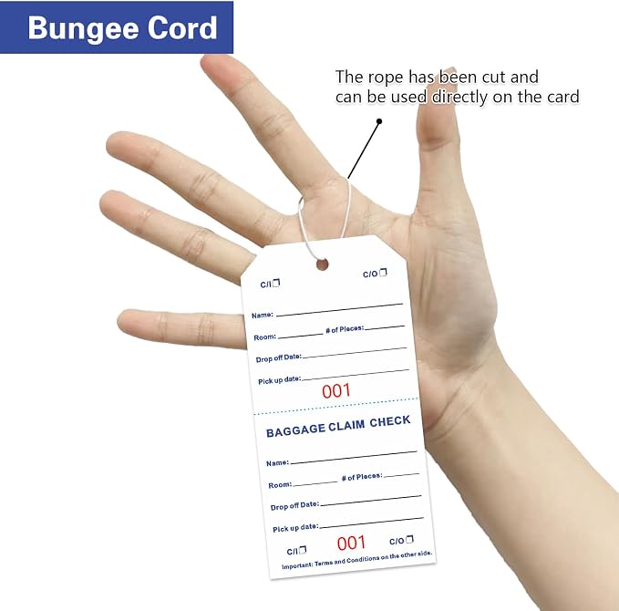 1000 Baggage Claim Check Tags - Image 7