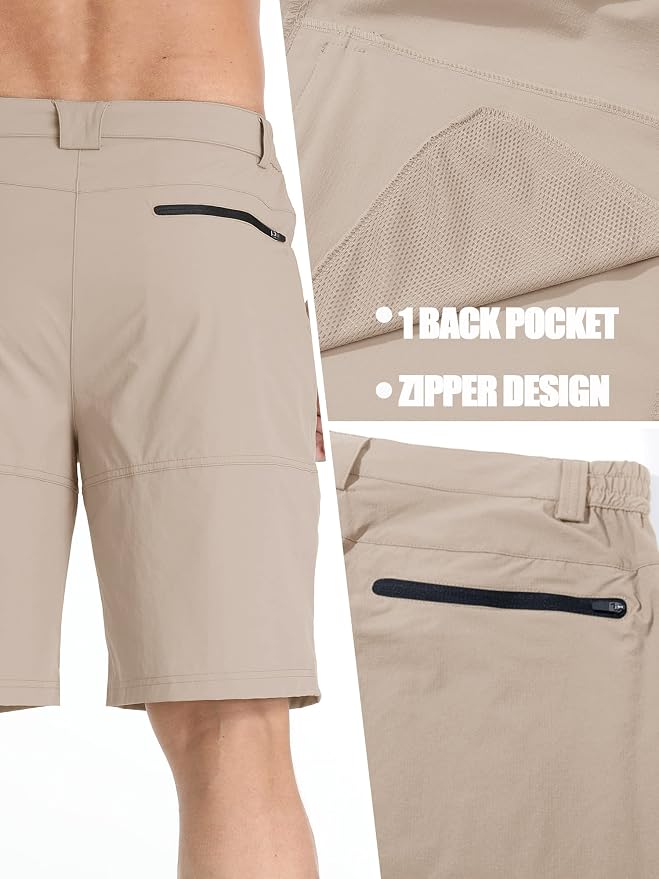 TACVASEN Men's Summer Outdoor Shorts Quick Dry Cargo Casual Work Hiking Shorts - Image 7