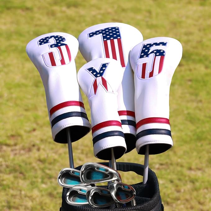Golf Head Covers, PU Leather Golf Club Head Covers - Image 6