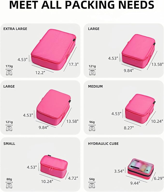 6 Set Compression Packing Cubes - Image 8