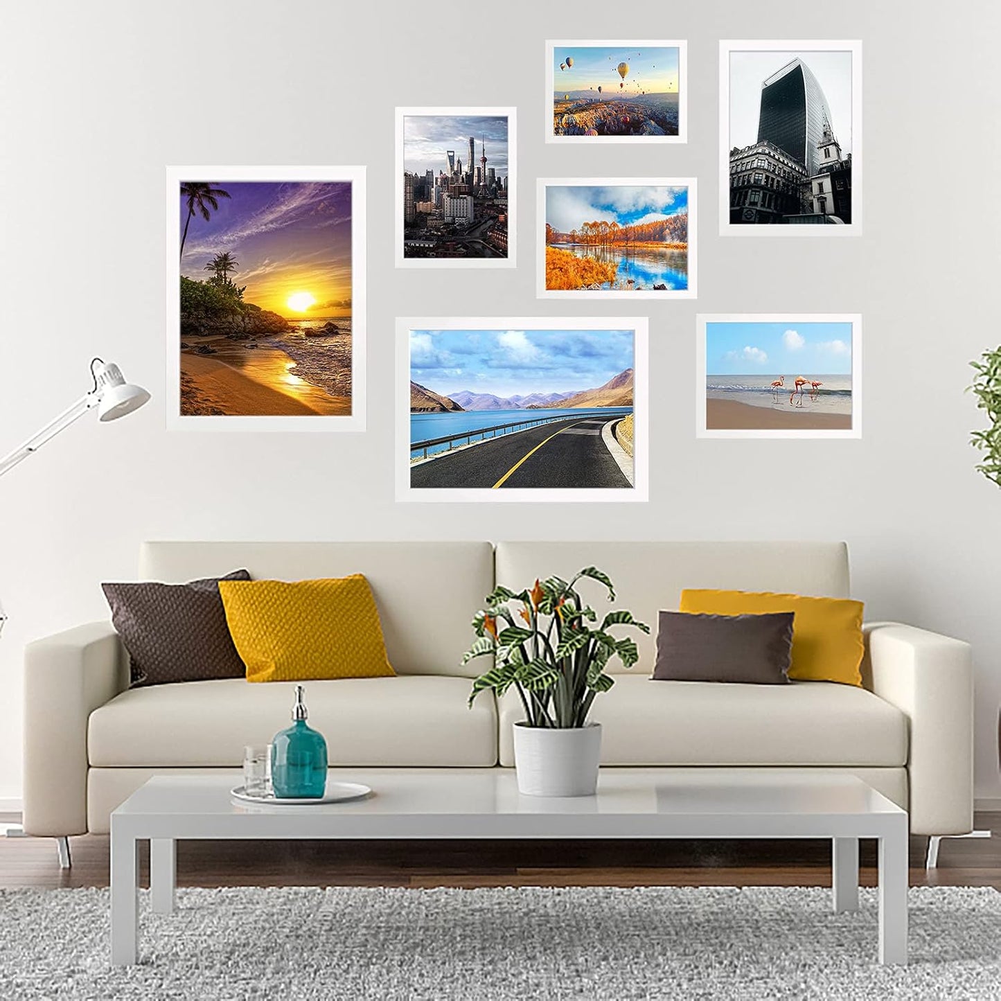 10x14 inch Wood Picture Frames for Wall Hanging,Diamond Painting Frames Rectangle Baby Scan Picture Frame for Family Walls Decoration,Anniversary,Wedding,Christmas,Halloween,Shower,Certificate (White)