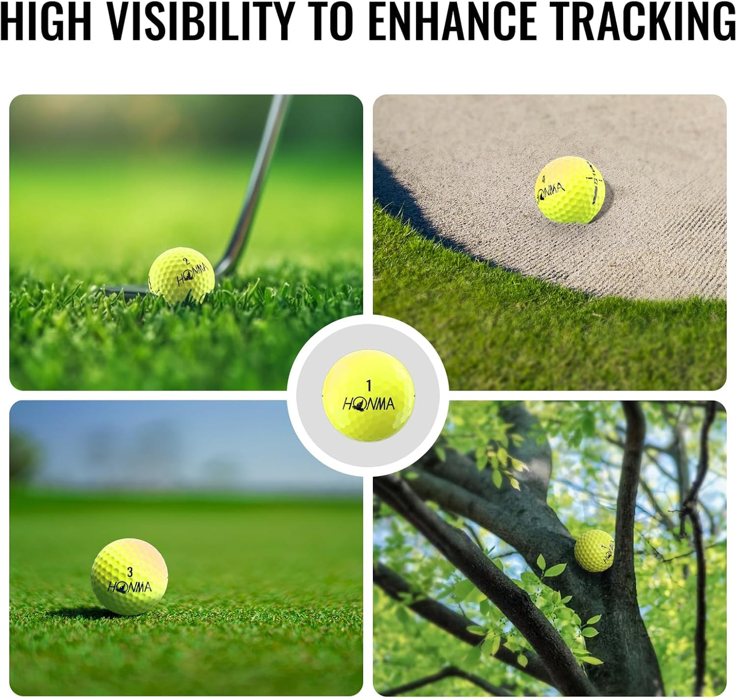 Honma D1 Distance Golf Balls,Extra Soft Feel with Long Distance,High Speed Core with Low Spin Design,Low Compression Golfballs Perfect for Men,Women Beginners,1 Dozen