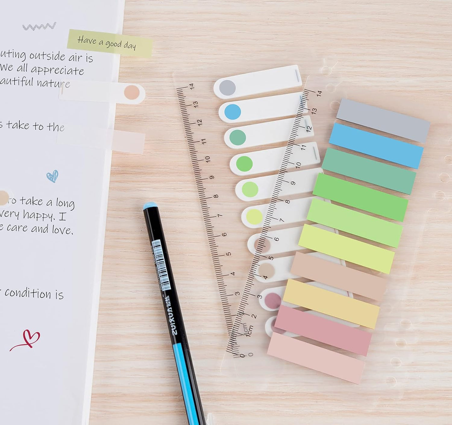 1200 pcs Index Tabs,Sticky Markers Transparent Arrow Index Flags Tabs,Plastic Sticky Notes for Page Marking for Books,Files,Annotation Tabs,10 Colors Macaron Styles Writable Page Tabs