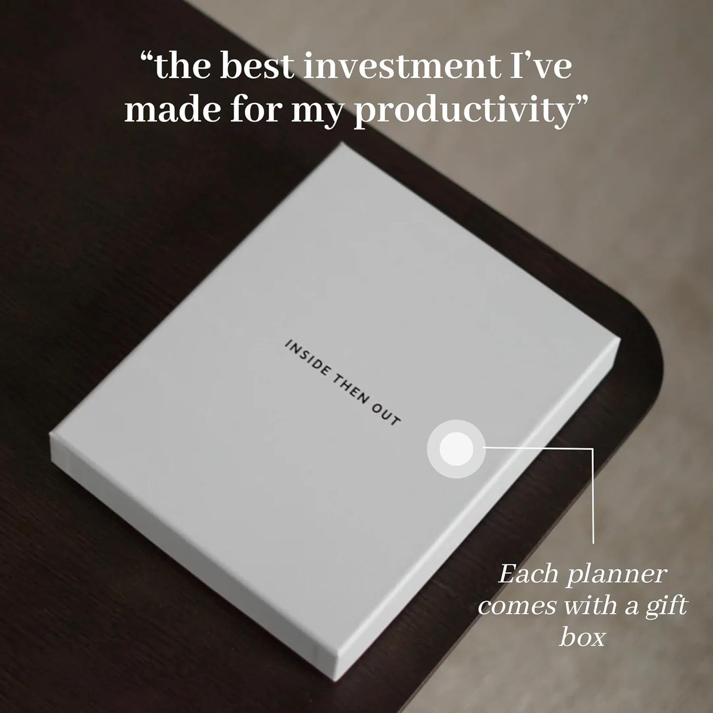 INSIDE THEN OUT 2023 Daily Focus Planner - 6 Month Undated Planner for Productivity, Goal Setting, Intention - Monthly, Weekly, Daily Task Pages - Simple & Minimalistic - Motivation Gift for Women Men