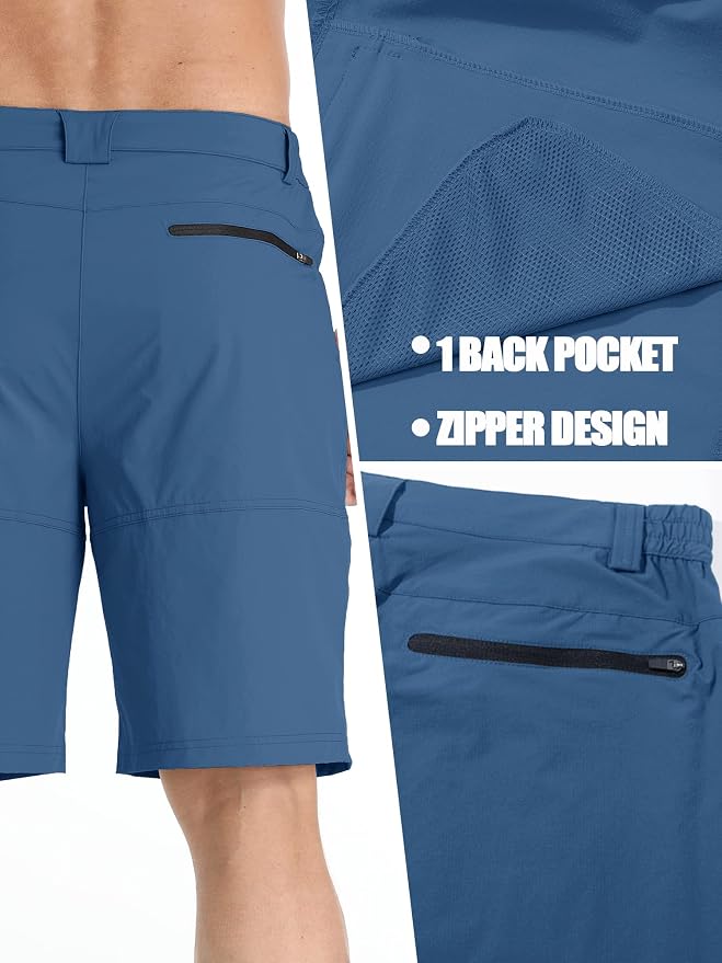 TACVASEN Men's Summer Outdoor Shorts Quick Dry Cargo Casual Work Hiking Shorts - Image 7