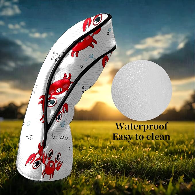 Premium Leather Golf Club Headcovers, Mango Pattern Fits Driver Hybrid Fairway - Image 9