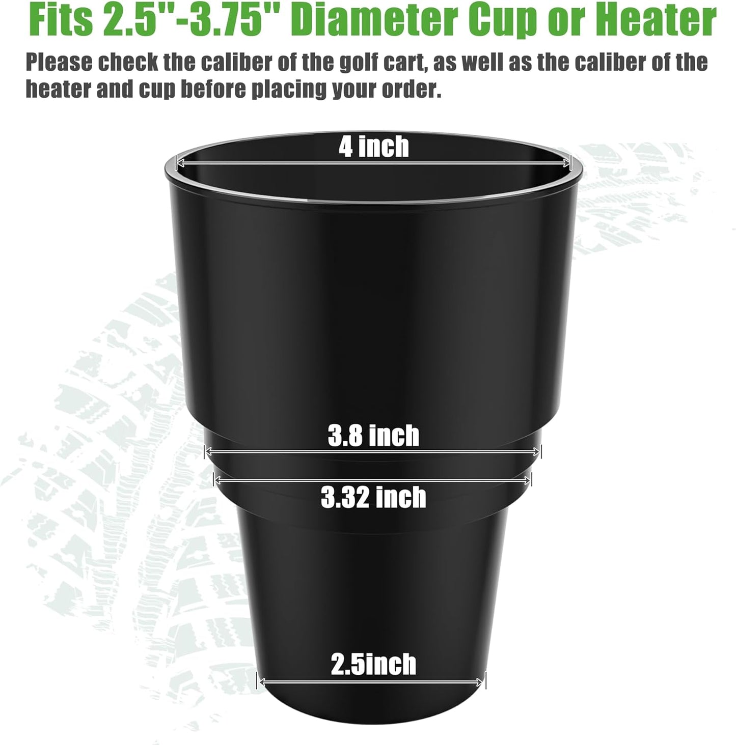 10L0L Universal Golf Cart Propane Heater Cup Holder for Yamaha, EZGO, Club Car, Upgraded Solid Heater Holder for 16.4 oz Camping Gas Cylinder Inserts Adapter Expander Easy to Install