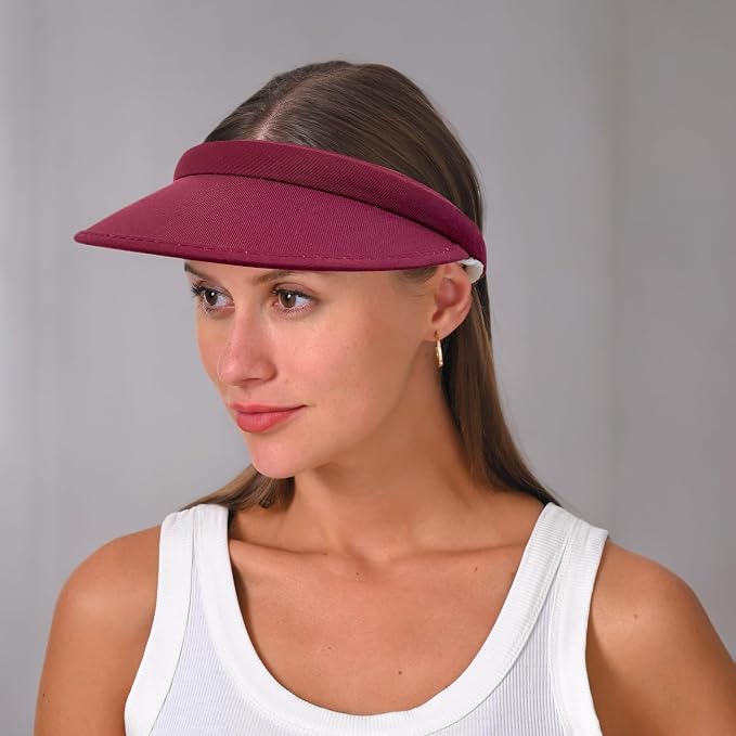 2 Pack Sun Visor Hats Women Men Clip On Wide Brim Visors Hat Outdoor Sports - Image 7