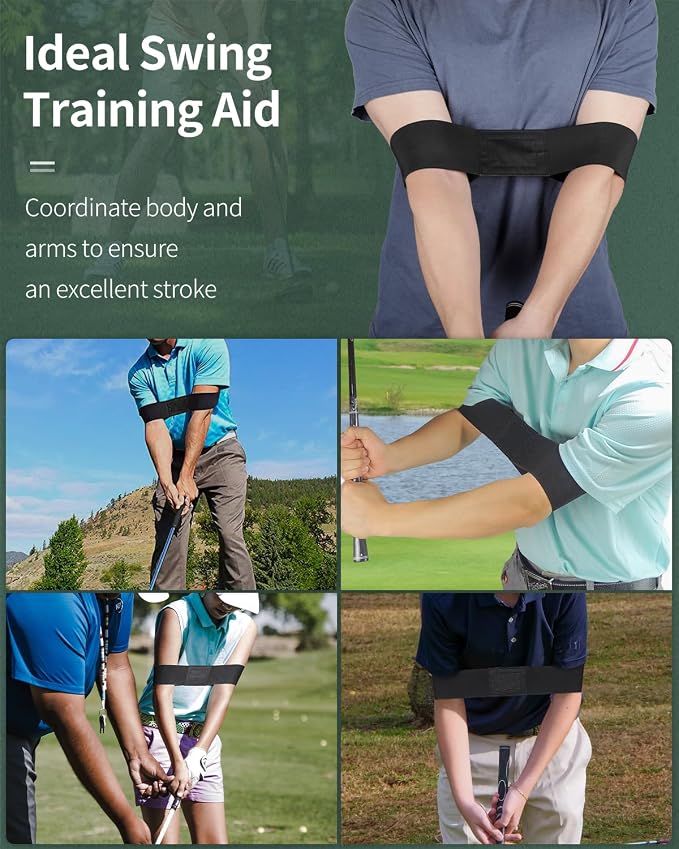 GreenHaven Golf Swing Arm Band Golf Swing Training Aid Elastic Swing Correcting - Image 6