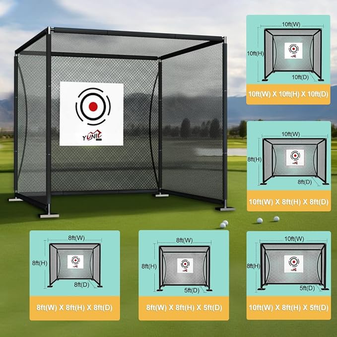 YUNIC Golf Driving Cage with Metal Frame - Image 7