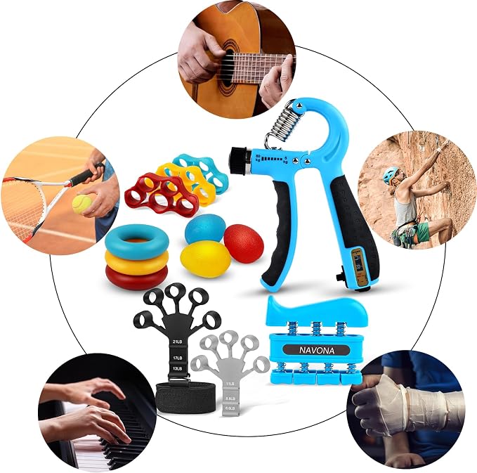 13 PCS Grip Strength Trainer Kit, Hand Gripper Strengthener, Forearm - Image 8