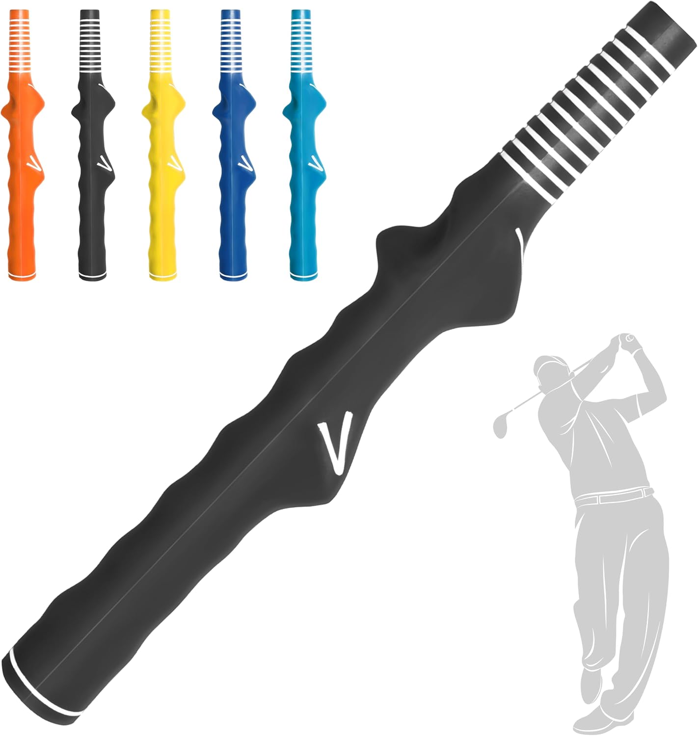 1 Pcs Right-Hand Golf Training Grip:Club,Rubber Swing Grip Trainer,Golf Accessories for Adults,Beginners,All Levels.Improvement Tool for Proper Hand Placement.