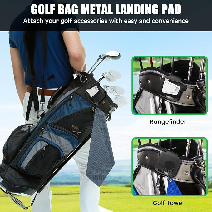 3Pcs Golf Magnetic Landing Pad, Magnetic Golf Towels, Magnetic Rangefinder Strap - Image 7