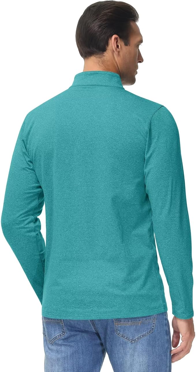 Boladeci Men's Quarter Zip Pullover Premium Fleece Lined Heather Long Sleeve - Image 6